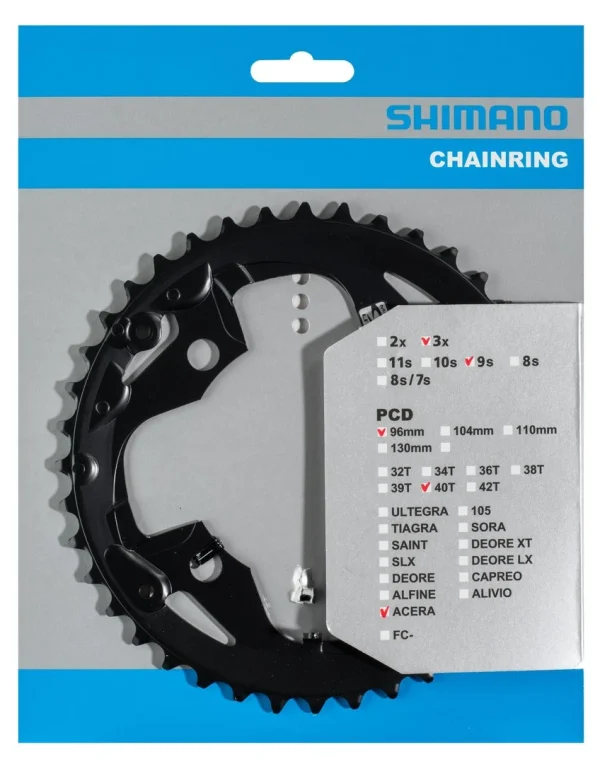 Shimano Acera MT300 Ab 2019 40 Zähne AX-Type Für Schutzring Schwarz Y-1RT98010 1