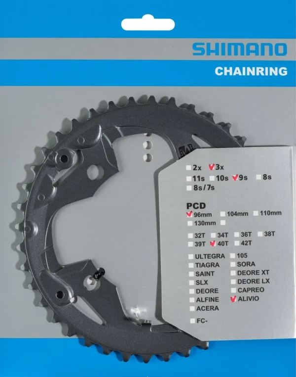 Shimano Alivio Ab 2015 40 Zähne AN-Type Für Schutzring Schwarz Y-1PL98050 1