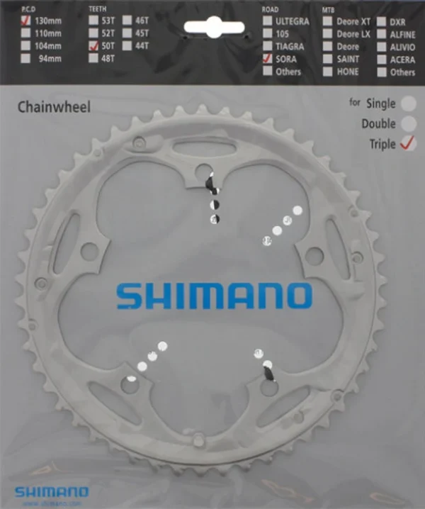 Shimano Sora Triple 9-fach Ab 2007 50 Zähne Für 39 Zähne Silber (D-Type) Y-1H998020 1