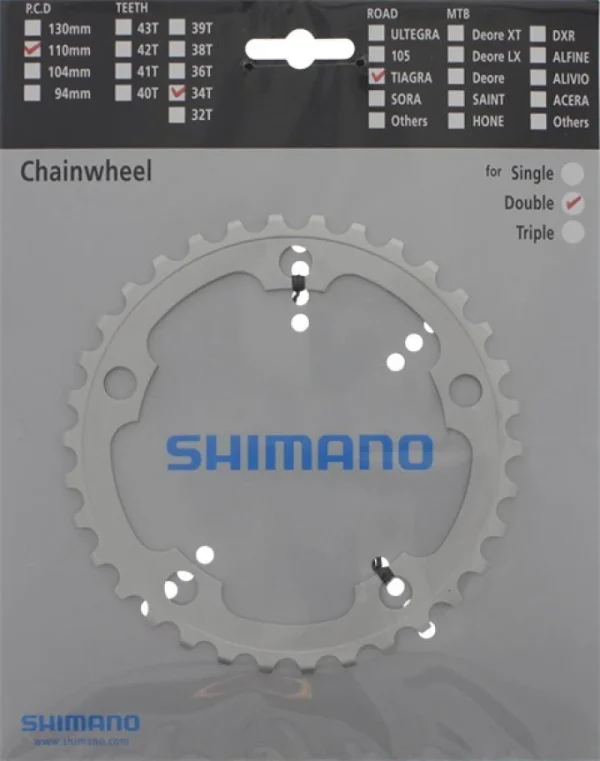 Shimano Tiagra Compact 9-fach 34 Zähne Silber (F-Type) Y-1HA34000 1