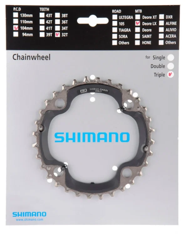 Shimano SLX Ab 2011 4-Arm 10-fach 32 Zähne AE-Type Stahl / Verbund. Schw.Y-1LU98020/Y-1LV98080 1