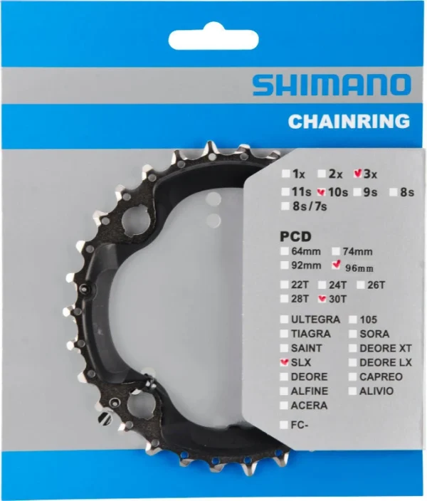 Shimano SLX Ab 2014 4-Arm 10-fach 30 Zähne AN-Type Stahl / Verbundwerkstoff Schwarz Y-1NW98010 1