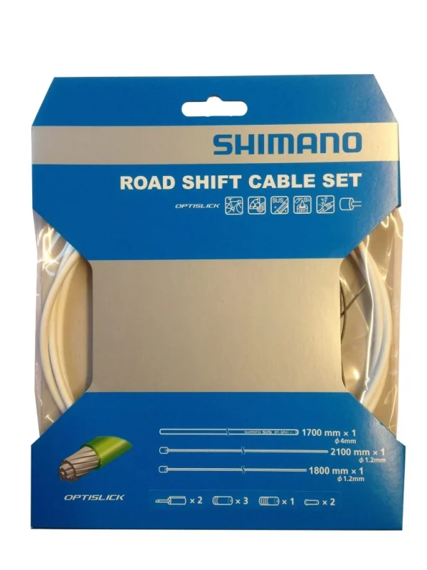 Shimano Road Shift Optislick Schaltzug-Set Weiss 1
