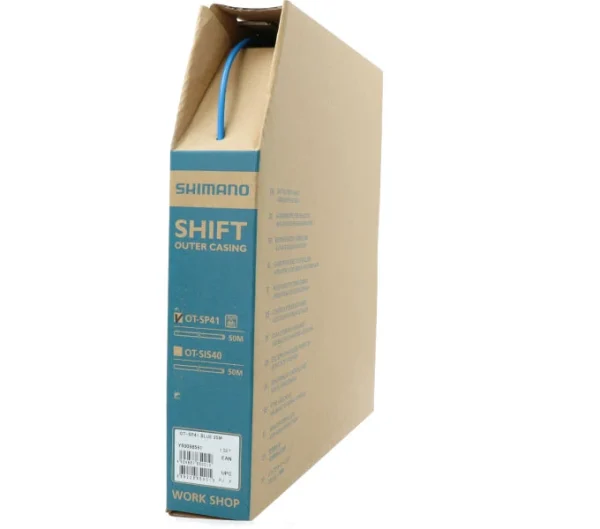 Shimano SIS SP41 4mm X 25m Schaltzugaussenhülle – Box Blau 1