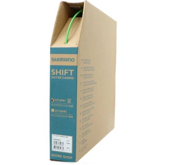 Shimano SIS SP41 4mm X 25m Schaltzugaussenhülle – Box Grün 1